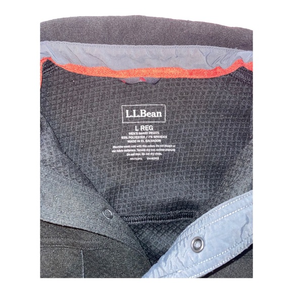 ll bean mens shirt large long sleeve button down. Black / large fits like a med - Picture 3 of 4